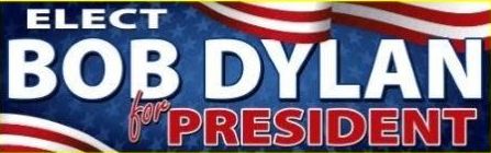 elect bob dylan sticker